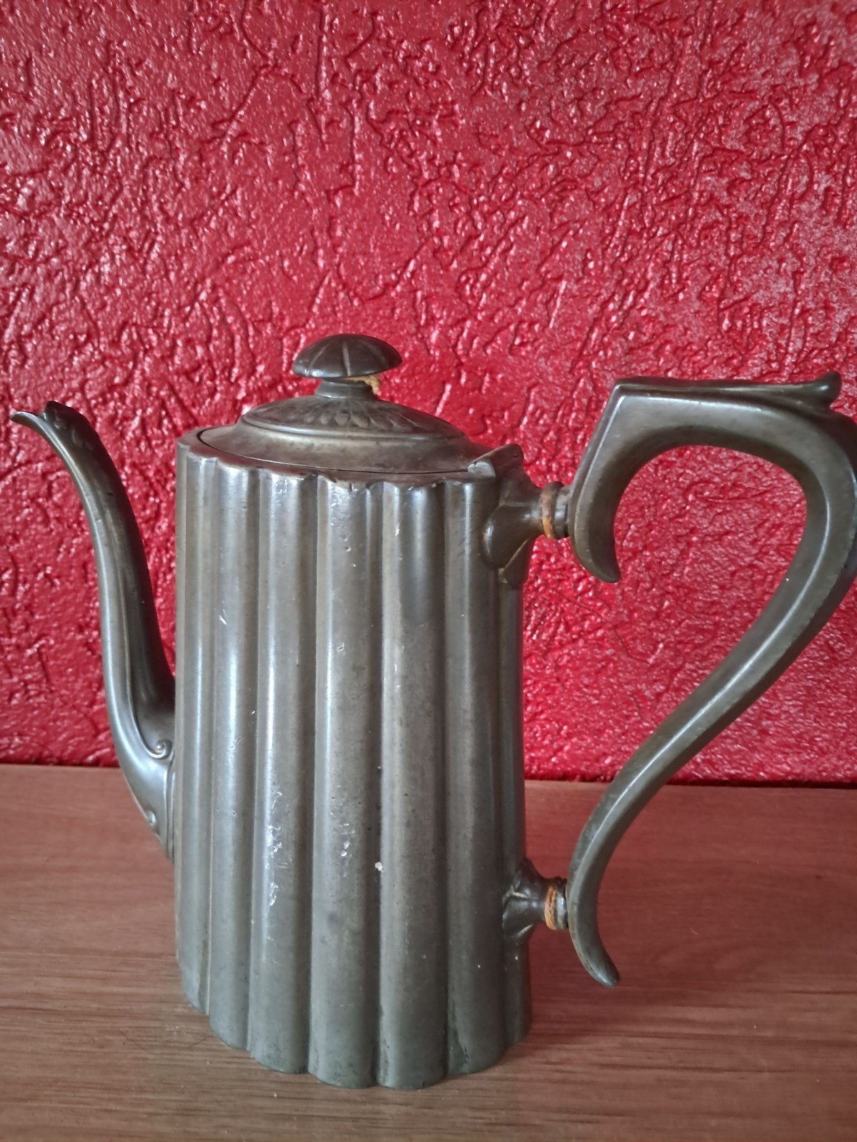 Antieke Victoriaanse tinnen koffie- of theepot., Ophalen of Verzenden