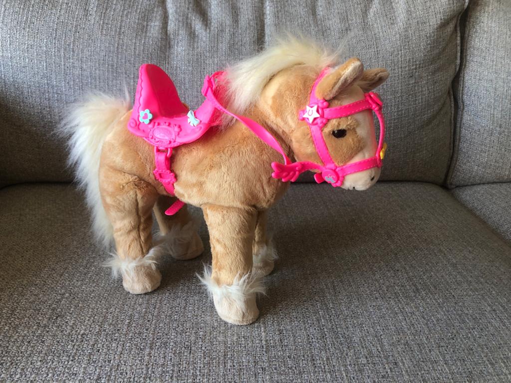 Baby Born paard met zadel en hoofdstel, Ophalen of Verzenden, Gebruikt, Overige typen