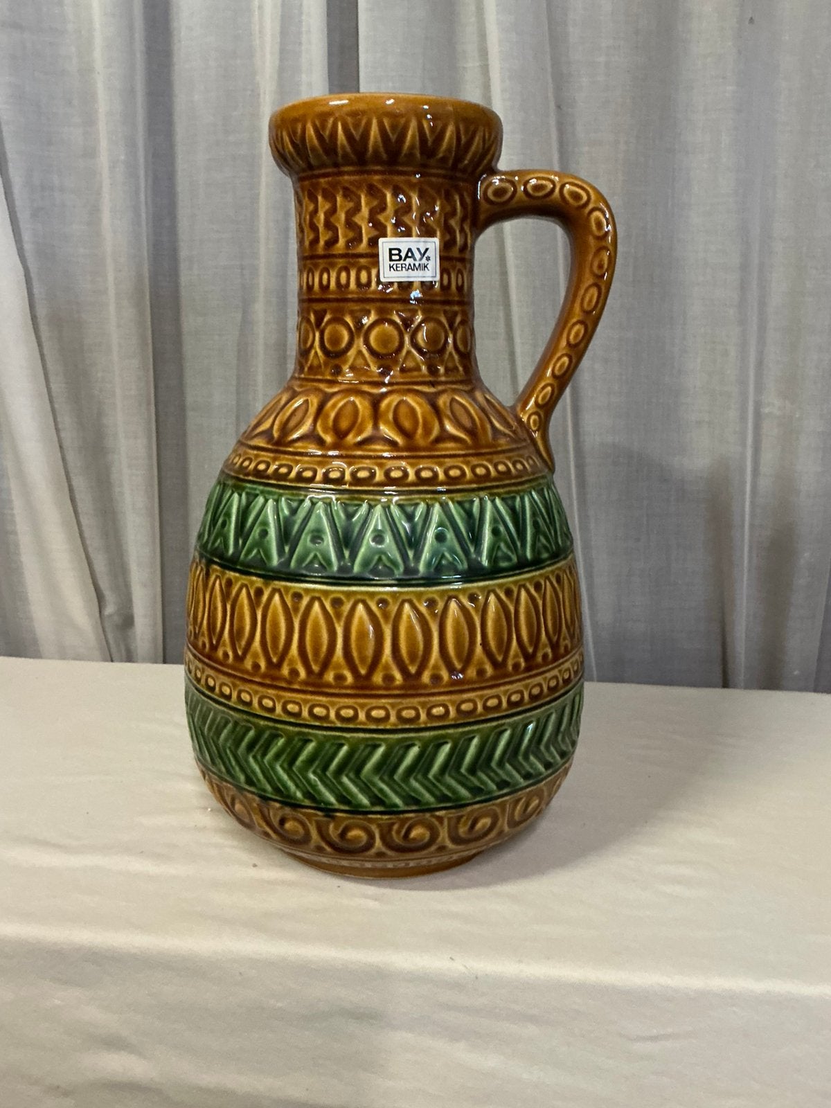 Prachtige vintage vloervaas Bay keramiek 93/40, Antiek en Kunst, Ophalen of Verzenden