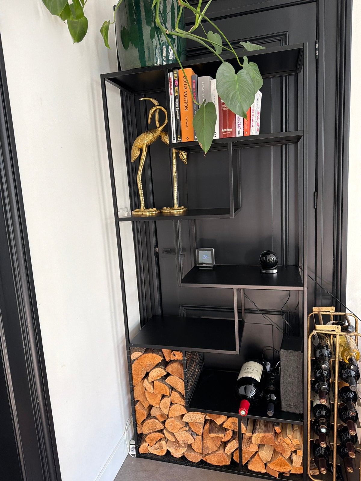 Zwarte stalen kast Loods 5 - 85x190x35 cm, Ophalen, Zo goed als nieuw