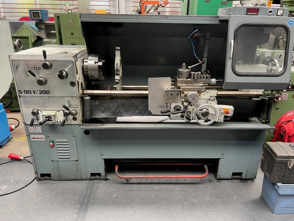 Pinacho draaibank type S-90V 200 in nette staat., Ophalen of Verzenden, Gebruikt, Metaaldraaibank, 1000 mm of meer
