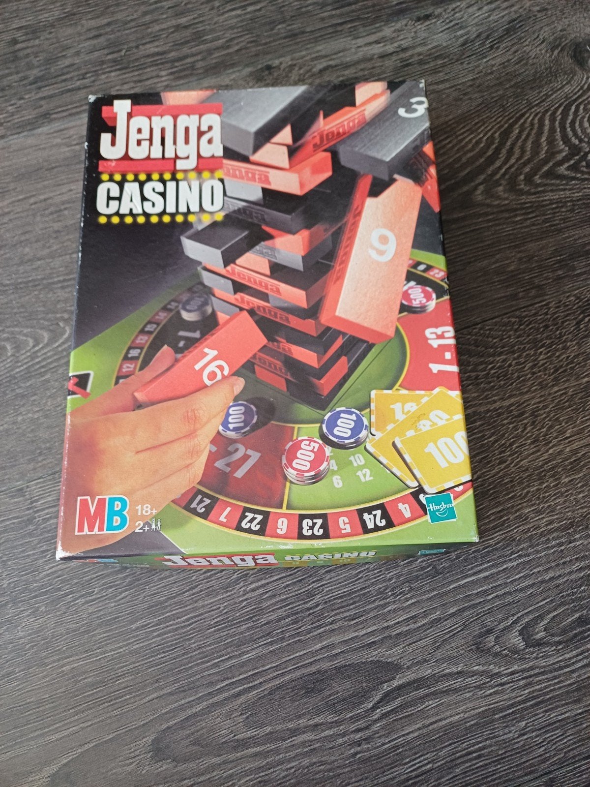 Jenga Casino - Unieke Jenga variant met roulette, Vijf spelers of meer, Ophalen of Verzenden, Gebruikt, MB