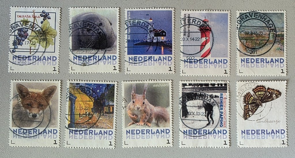Nederlandse postzegels - Dieren en natuur (gestempeld), Ophalen of Verzenden, Na 1940, Gestempeld