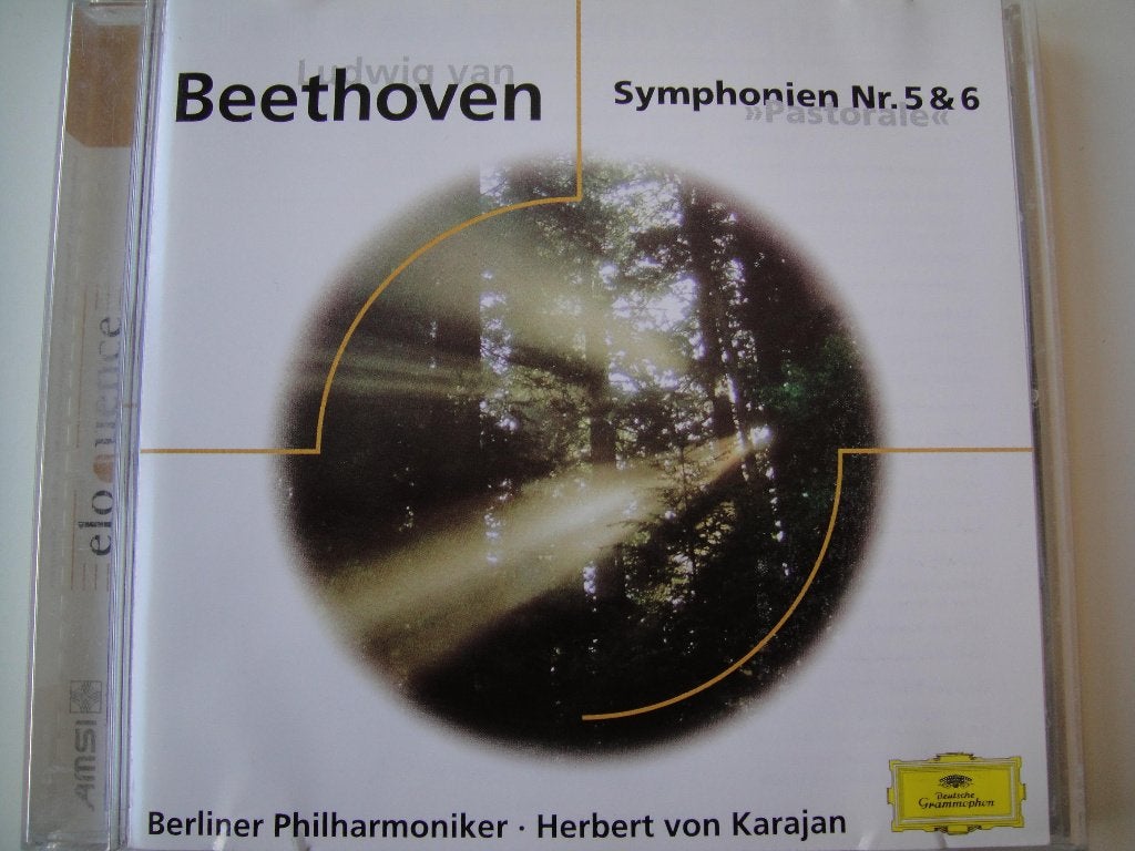 BEETHOVEN Symphonien nr. 5 & 6 CD VON KARAJAN DG ELOCUENCE, Cd's en Dvd's, Ophalen of Verzenden, Classicisme, Zo goed als nieuw