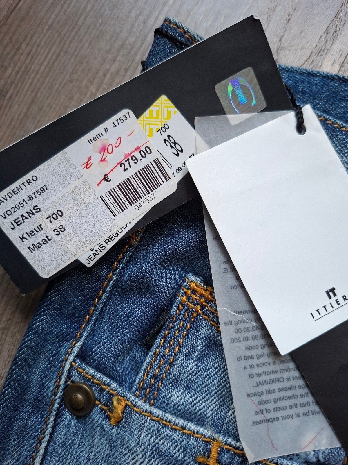 JUST CAVALLI jeans maat W38 L34, W36 - W38 (confectie 52/54), Blauw, Nieuw, Ophalen of Verzenden