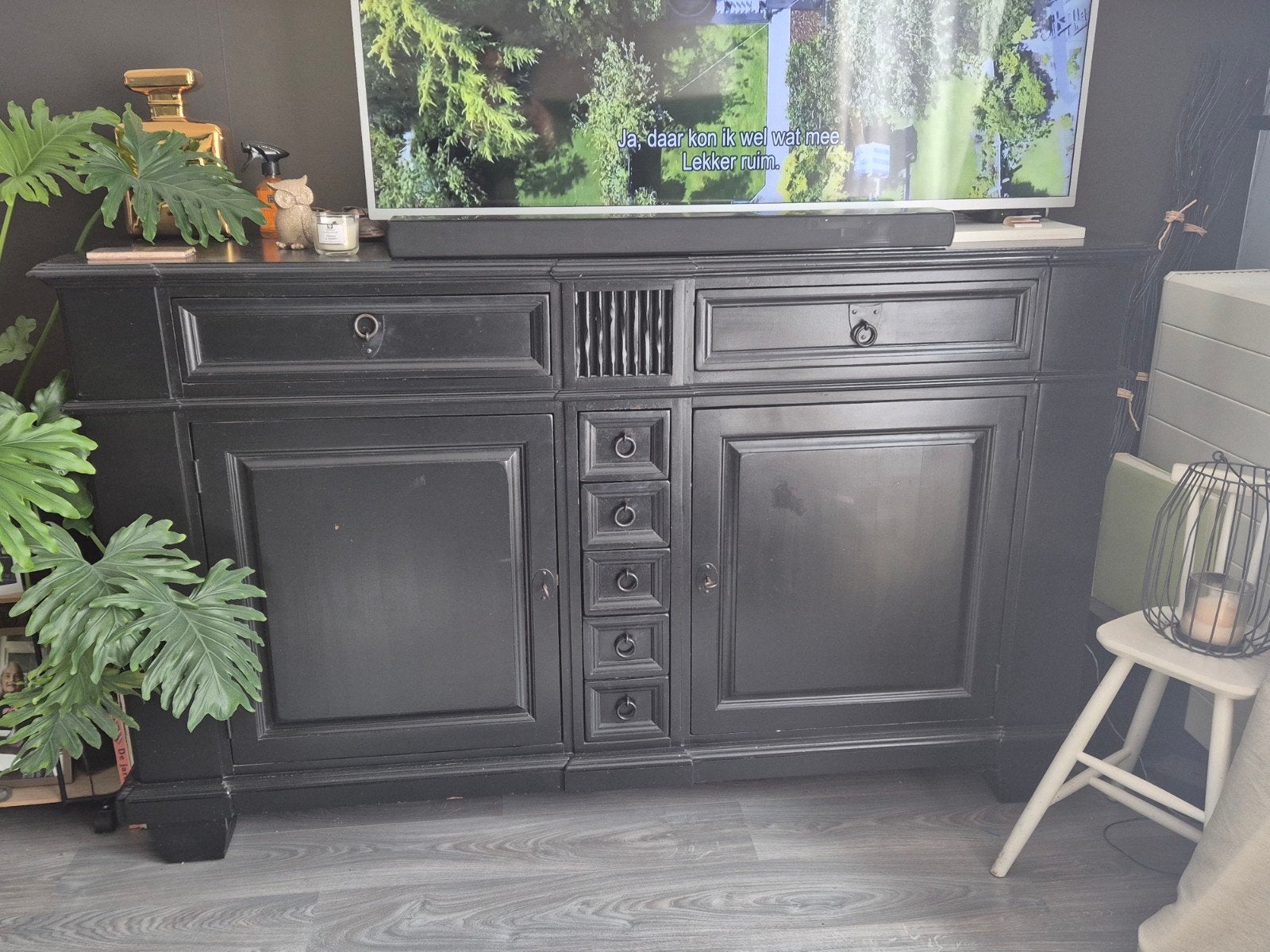 Dressoir met of zonder spiegel (koloniaals hout), Huis en Inrichting, Ophalen, Gebruikt, Koloniaals, Met deur(en)