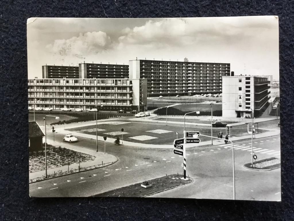 Oude Ansichtkaart Maassluis Mozartlaan Schubertlaan, Ophalen of Verzenden, 1960 tot 1980, Gelopen, Zuid-Holland