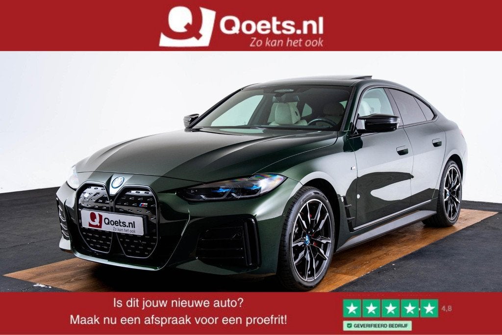 BMW i4 M50 High Executive 84 kWh Trekhaak - Panoramadak - Dr, Auto's, BMW, 12 maanden, 520 km, Automatische klimaatregeling, Leder