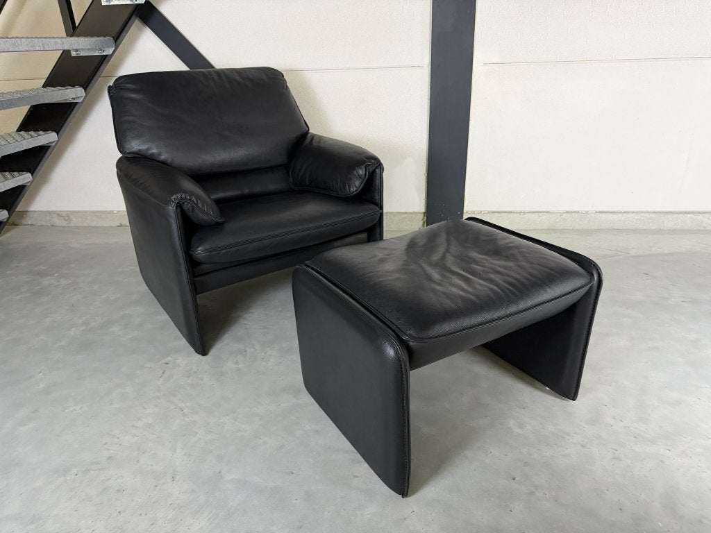 Bora Beta fauteuil – Zwart Leder – Zeer goede staat, Huis en Inrichting, Fauteuils, Ophalen, 50 tot 75 cm, Leer, 75 tot 100 cm