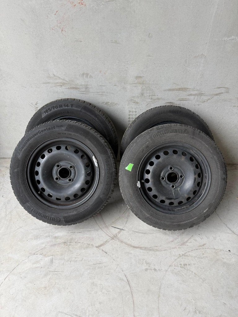 Volkswagen Polo velgen met winterbanden, Ophalen, 14 inch, Gebruikt, Banden en Velgen