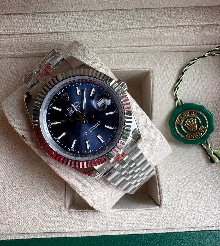 Rolex datejust Blue dial 41mm, Ophalen of Verzenden, Nieuw, Staal, Rolex