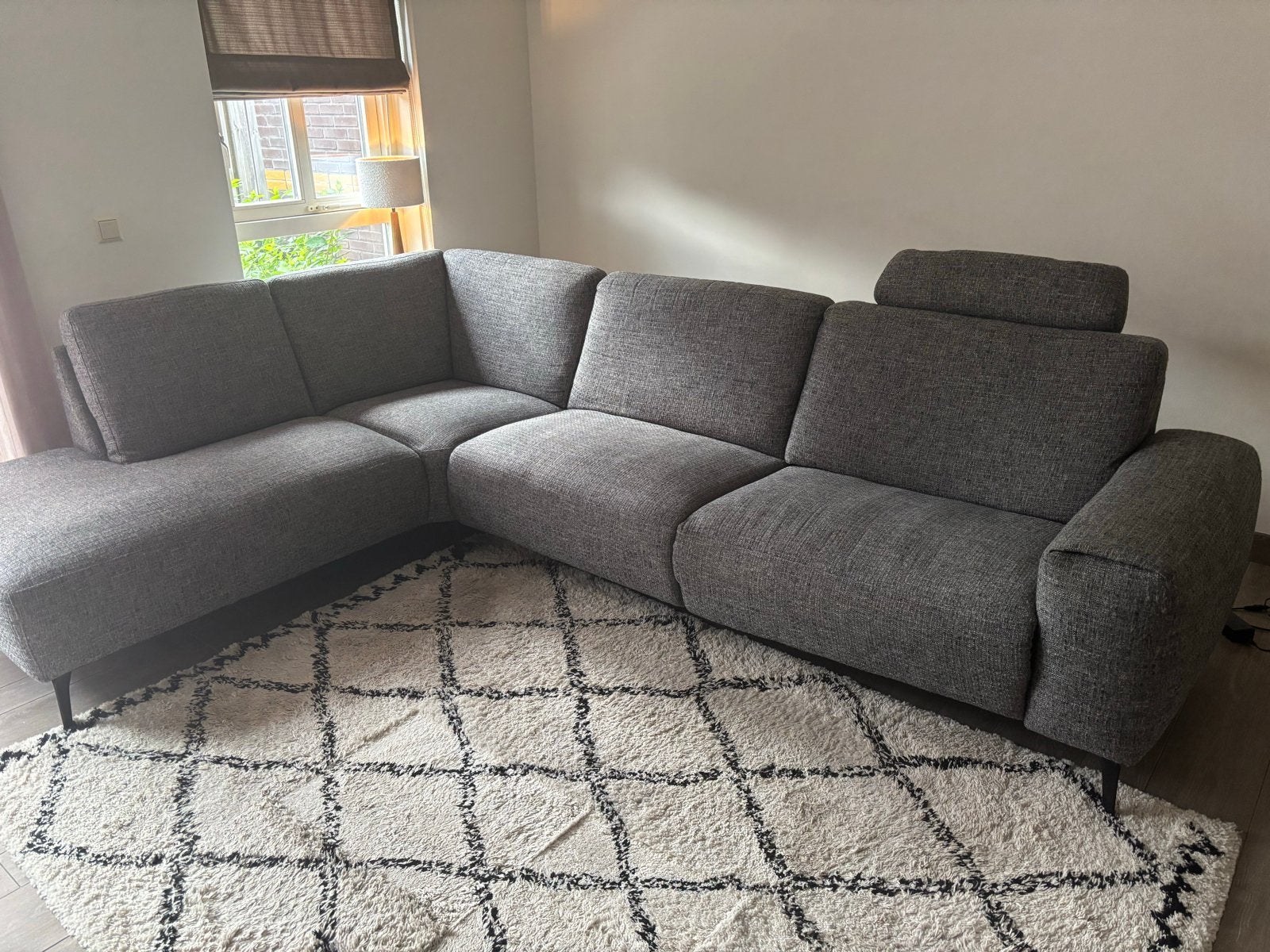 Montél Tuscan Hoekbank met Elektrische Relaxfunctie, Ophalen, 250 tot 300 cm, Gebruikt, Hoekbank