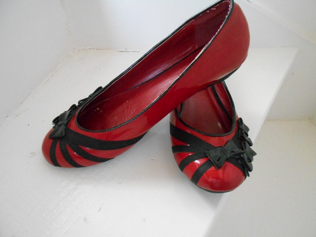 SCHOENEN MAAT 39 RODE BALLERINA,S INSTAPPERS, Zo goed als nieuw, Rood, Ballerina's, Ophalen of Verzenden