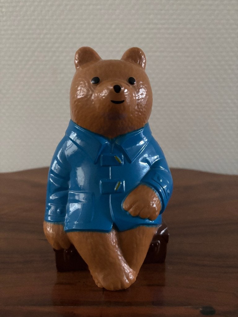 Vintage beertje Paddington spaarpot voor ING., Verzamelen, Spaarpotten, Ophalen of Verzenden, Zo goed als nieuw, Kunststof, Strip- of Tekenfilmfiguur