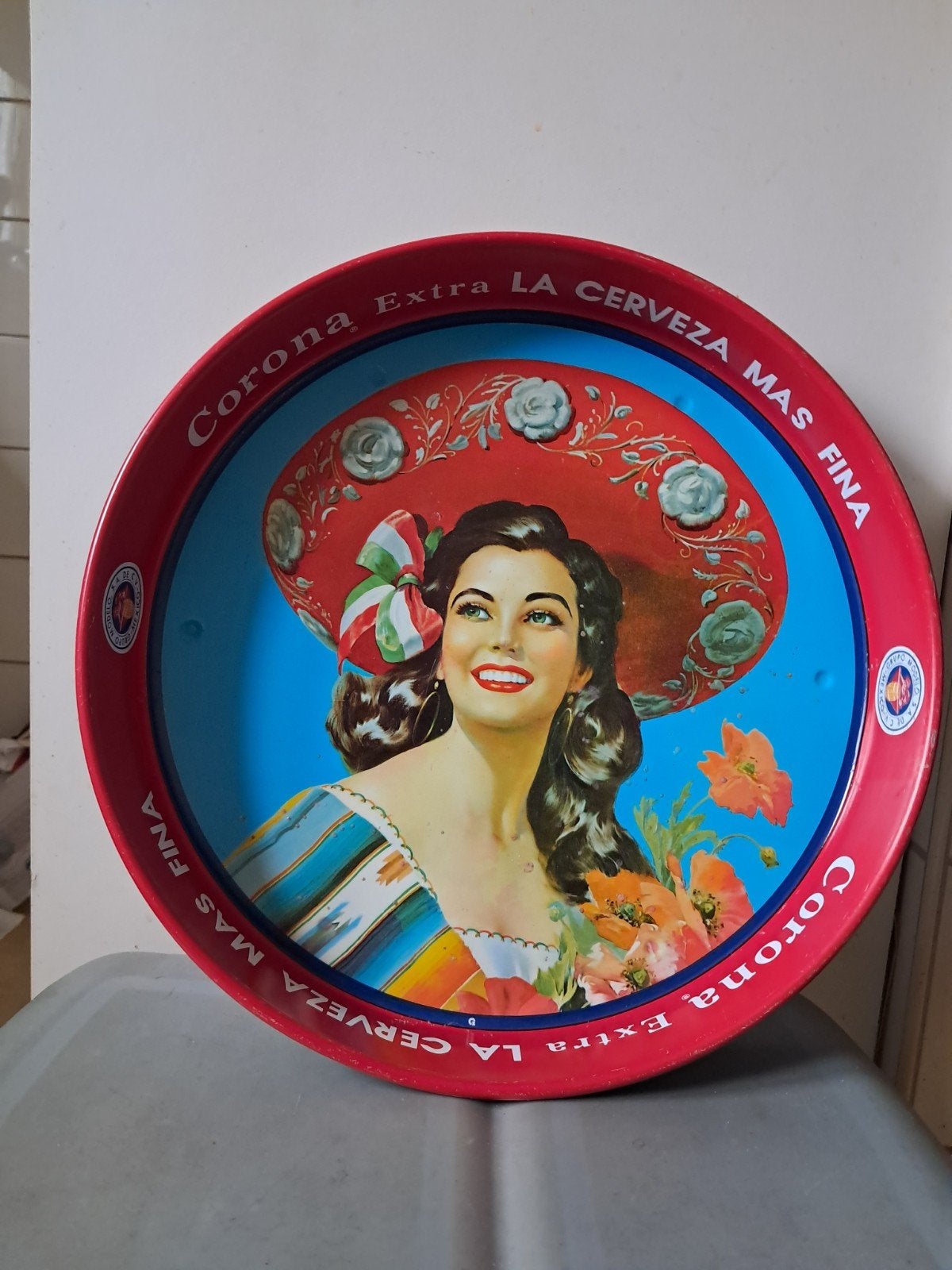 Vintage Corona bier extra mexico dienblad, Ophalen of Verzenden, Overige merken