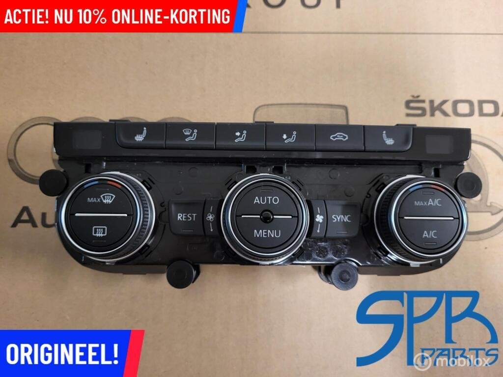 PASSAT B8 Climatronic paneel 5G0907044BG CLIMAT CONTROL UNIT, Gebruikt, Volkswagen, Ophalen of Verzenden