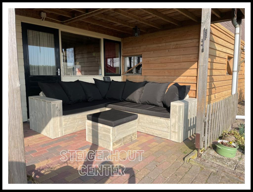 Steigerhout Douglas Loungeset Hoekbank Loungebank Tuinbank, Verzenden, Steigerhout, Nieuw, Eettafel