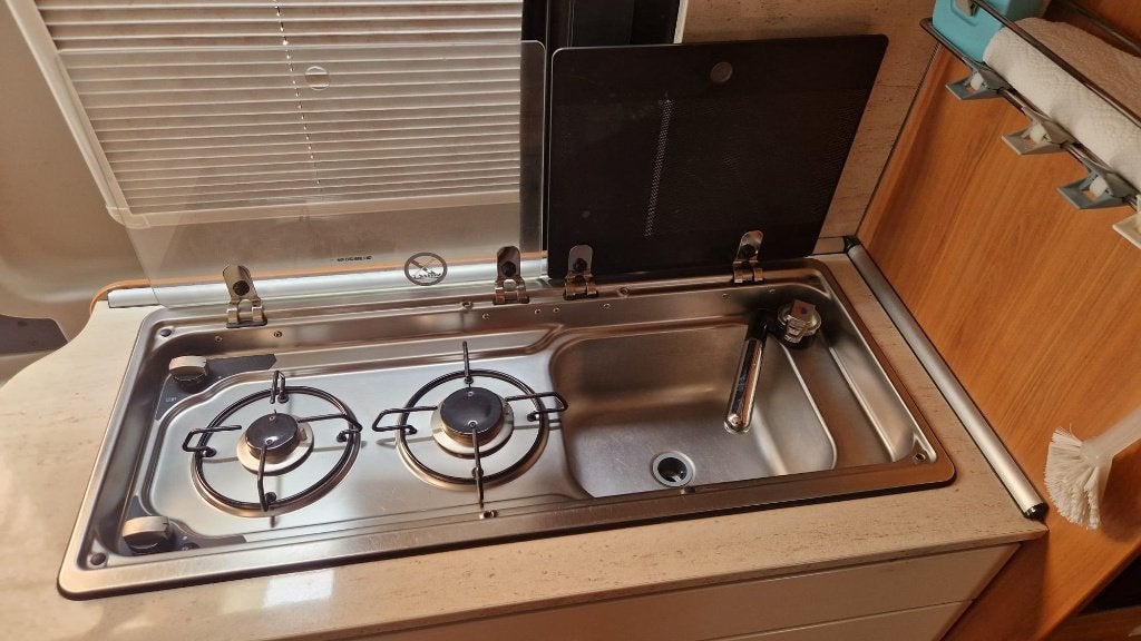 Dometic MO9722R kookplaat+spoelbak voor camper | Nette staat, Caravans en Kamperen, Camper-accessoires, Ophalen of Verzenden, Gebruikt