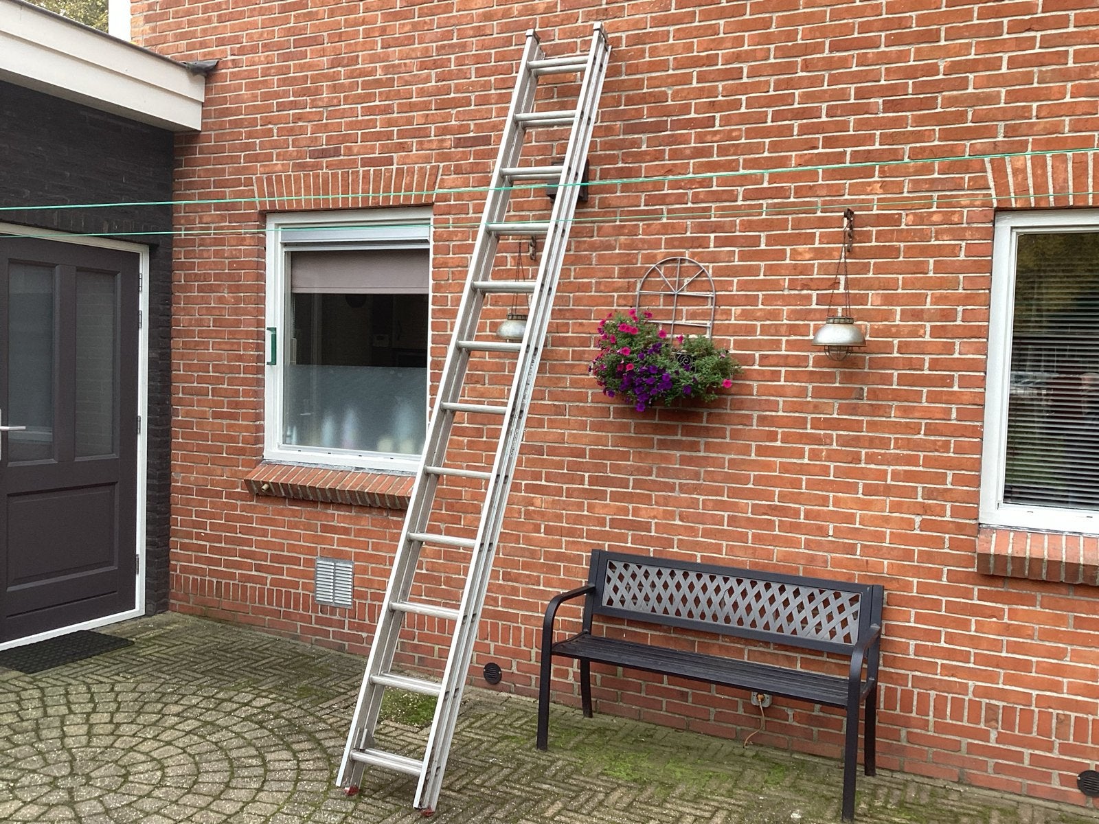 Excelsior Opsteekladder - 2x12 sporten, 6.60m, Doe-het-zelf en Verbouw, Gebruikt, Ophalen of Verzenden, Ladder, Opvouwbaar of Inschuifbaar