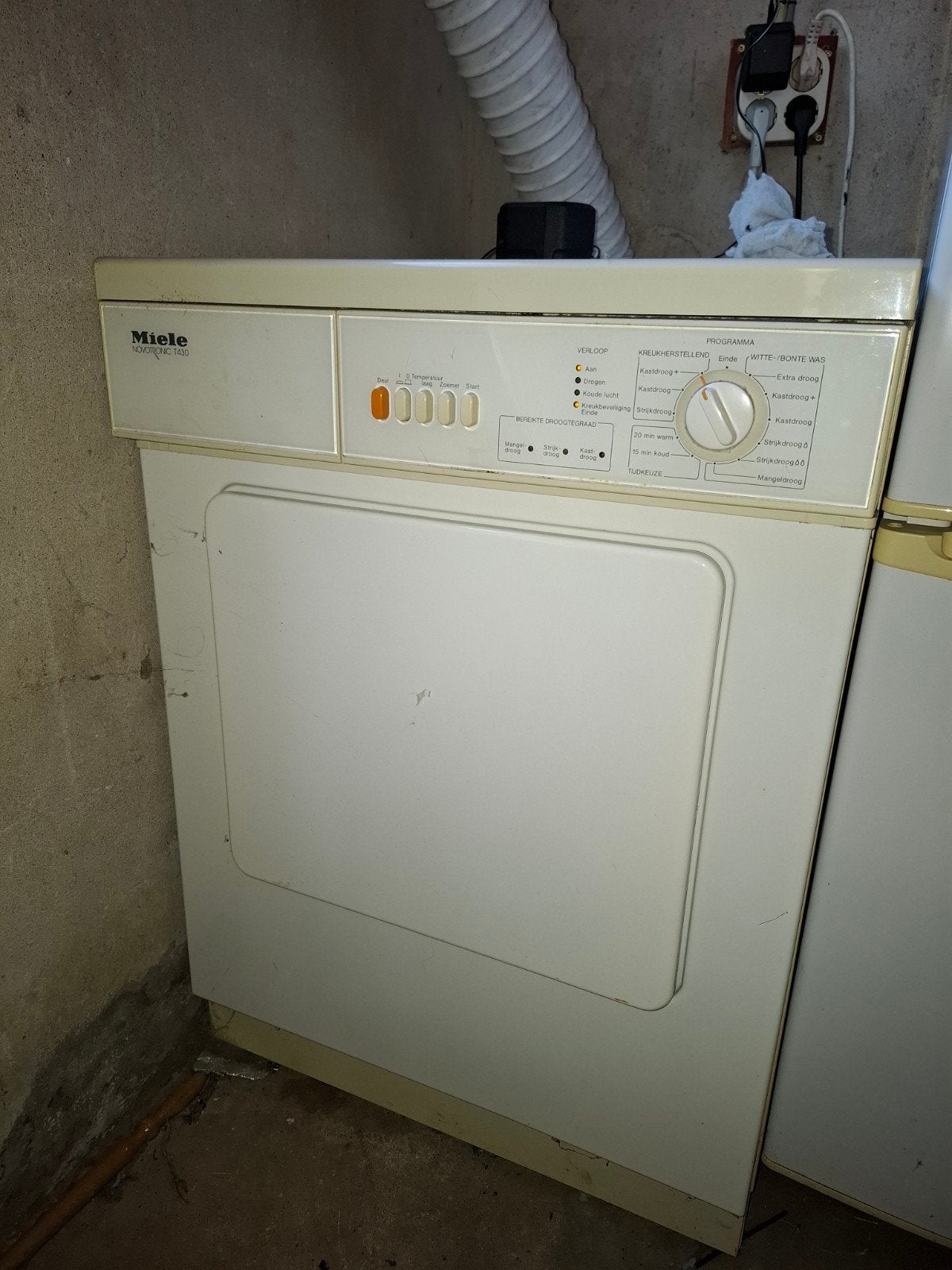 Miele Novotronic T430 Wasdroger - Gebruikt, Ophalen, 6 tot 8 kg, Gebruikt, Luchtafvoer