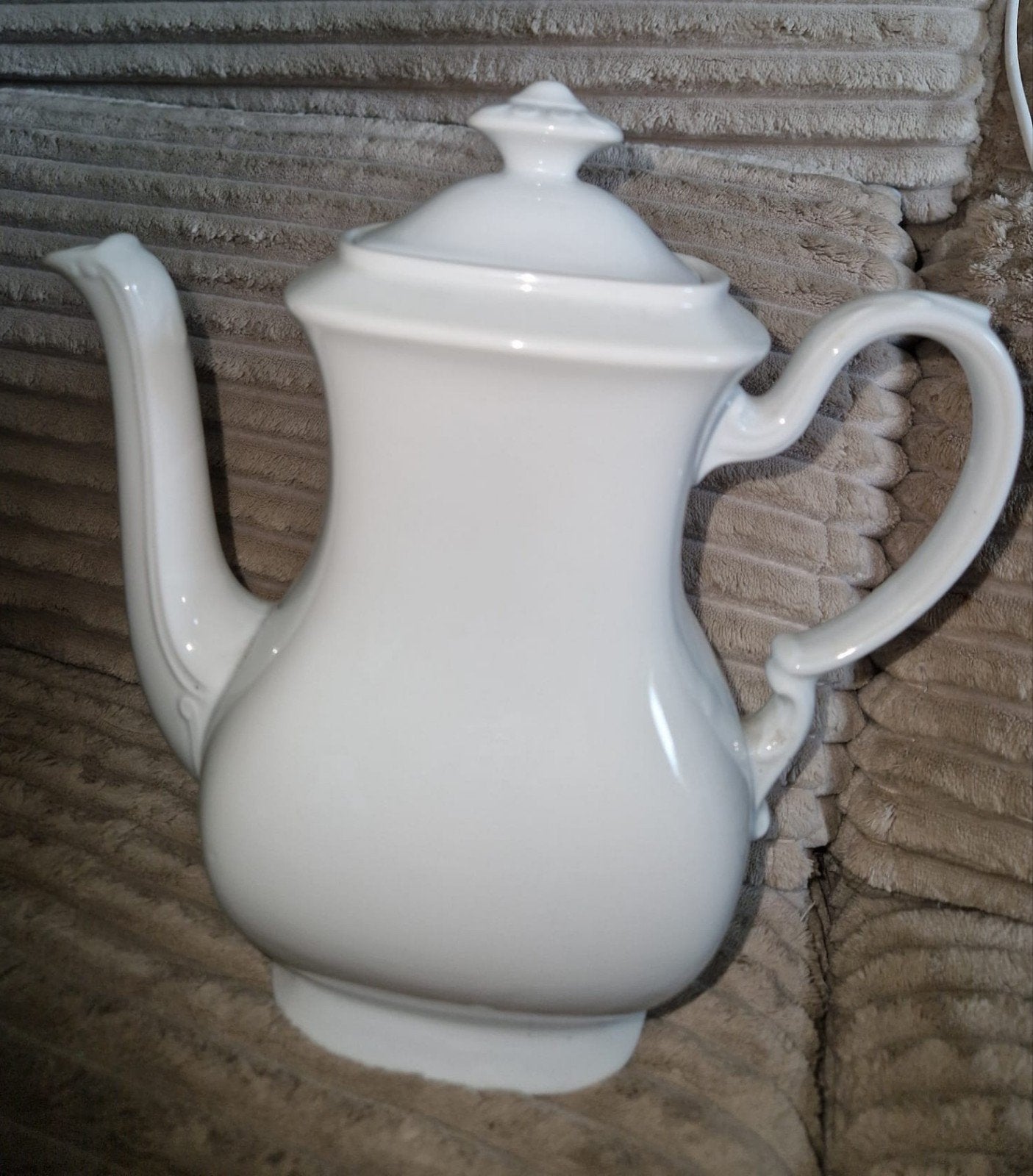 Witte porseleinen koffiepot van Mitterteich Bavaria, Ophalen of Verzenden