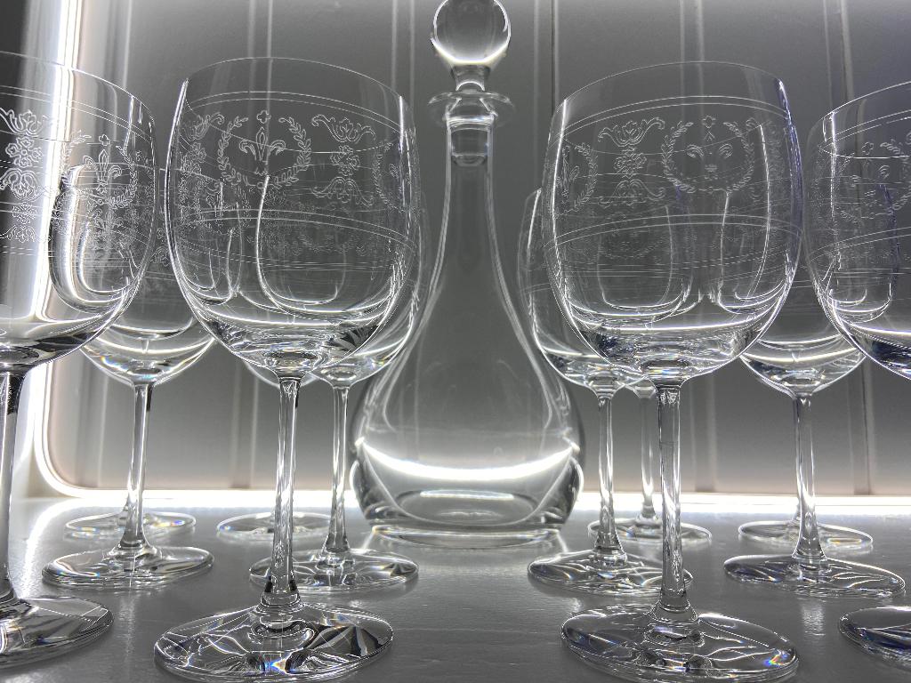 Unieke Set  ( enkel glazen ->”Laeken”) Val Saint Lambert!, Ophalen of Verzenden