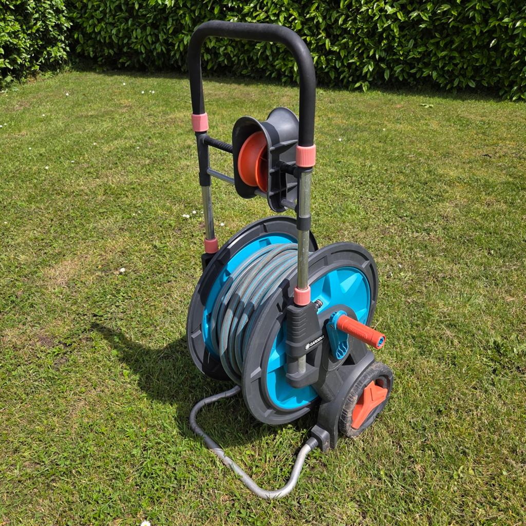 Gardena slangenwagen 46 meter tuinslang haspel Trolley, Tuin en Terras, Ophalen, Zo goed als nieuw, Tuinslanghaspel