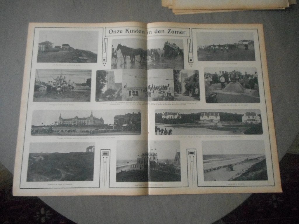 Onze kusten in de zomer. 1909., Ophalen of Verzenden, Voor 1920, Nederland, Knipsel(s)
