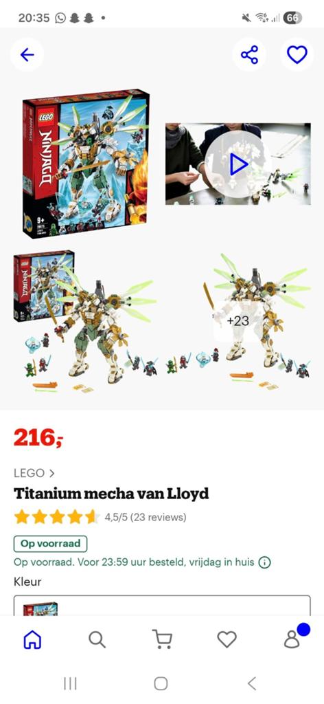 LEGO Ninjago 70676 Lloyd's Titanium Mecha, Ophalen of Verzenden, Gebruikt, Overige merken