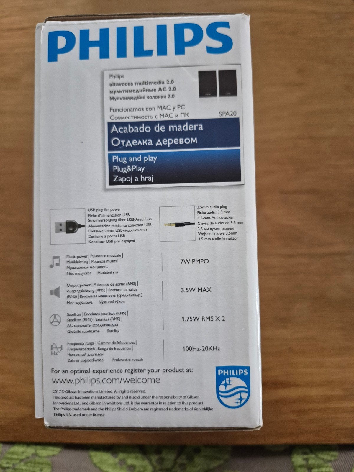 Philips USB-luidsprekers voor notebooks SPA20/12, Philips, Nieuw, Ophalen of Verzenden, Minder dan 60 watt