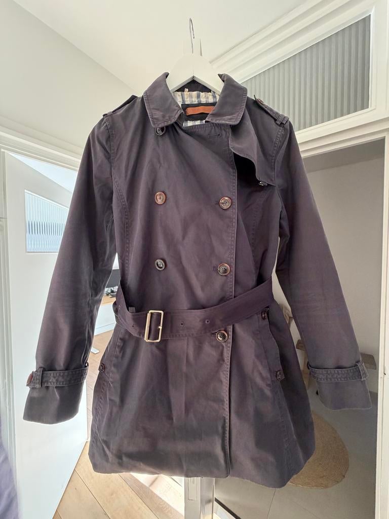 Massimo Dutti trenchcoat, Ophalen, Gedragen, Maat 38/40 (M), Grijs