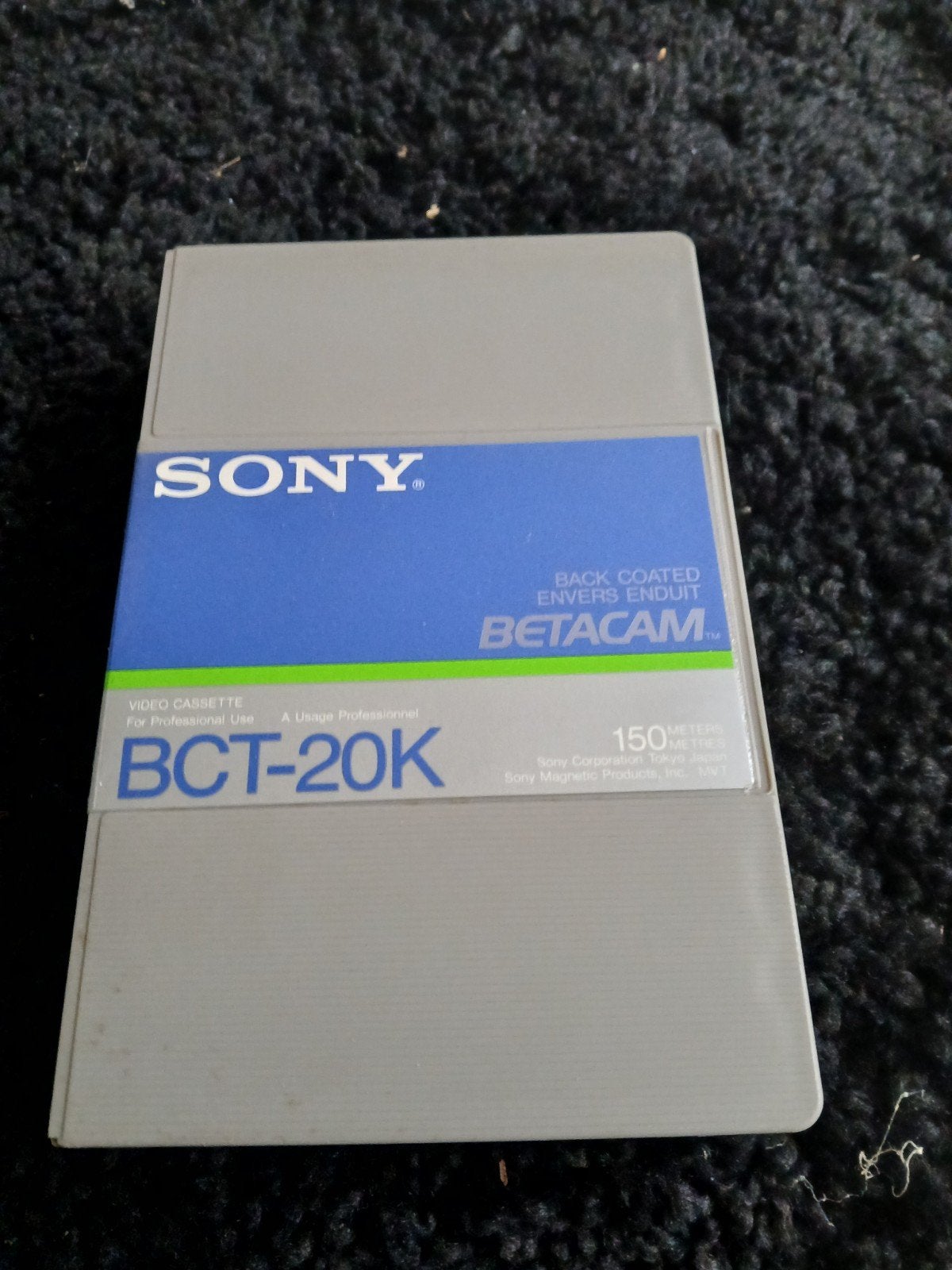 Sony Betacam Videoband BCT-20K - Professionele Kwaliteit, Ophalen of Verzenden, Gebruikt, Videoband