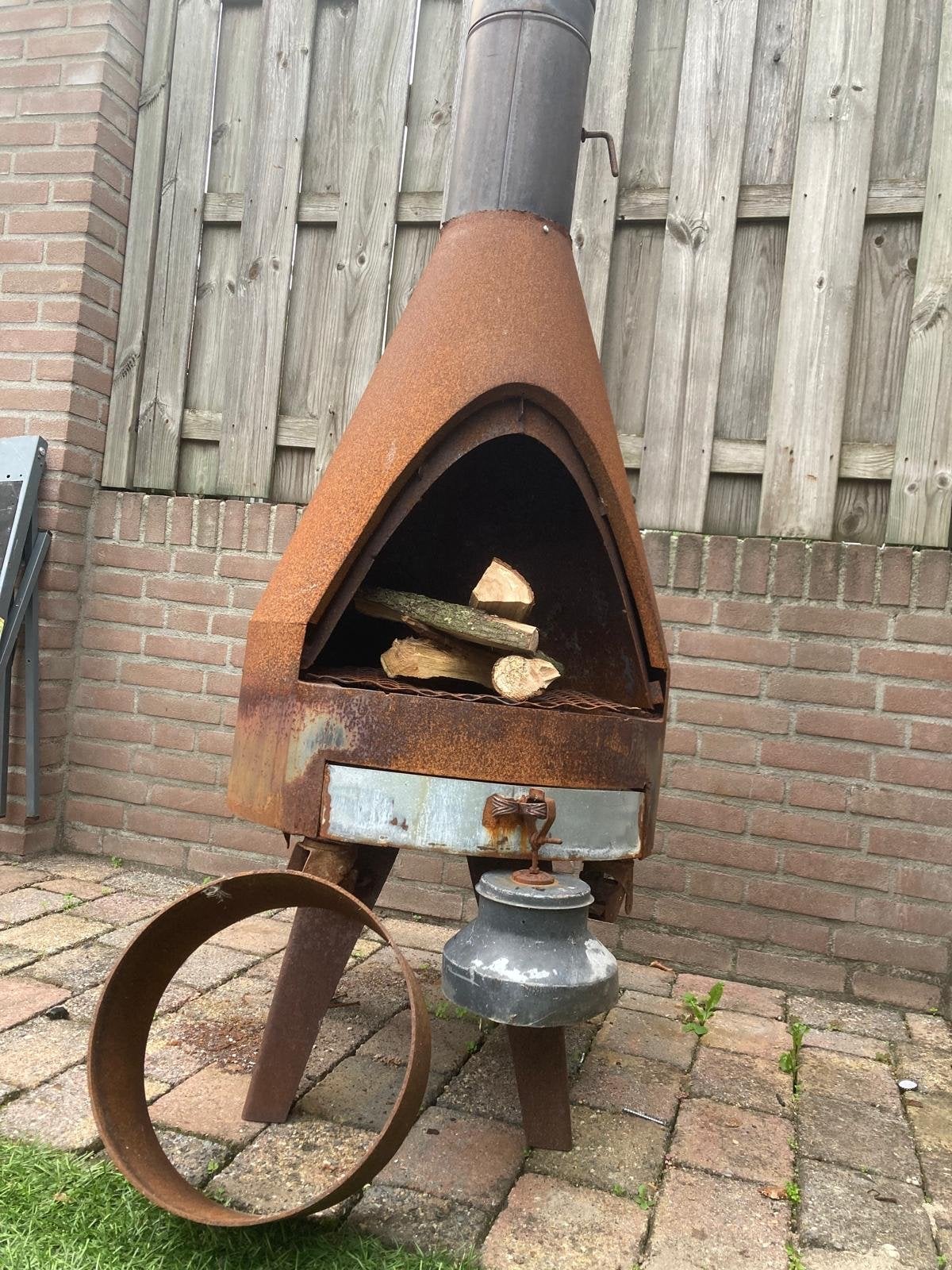 Rustieke tuinhaard/vuurkorf, Tuin en Terras, Ophalen, Gebruikt