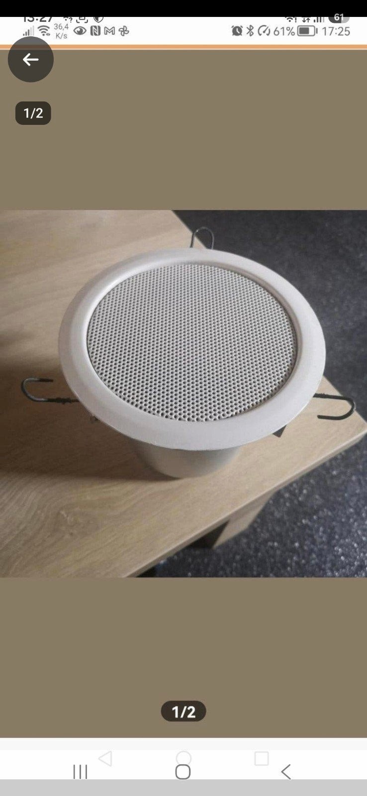 Witte Plafondspeaker - Ideaal voor Vochtige Ruimtes, Waterdicht, Ophalen of Verzenden, Zo goed als nieuw, Overige typen