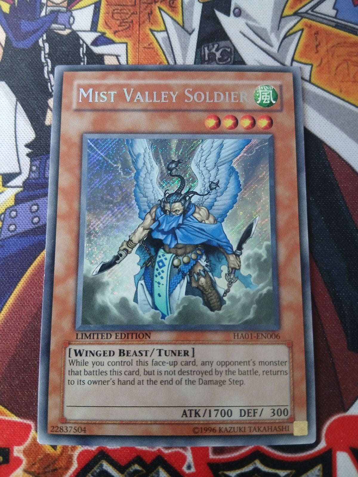 Mist Valley Soldier - Secret Rare HA01 - Yu-Gi-Oh, Hobby en Vrije tijd, Verzamelkaartspellen | Yu-gi-Oh!, Ophalen of Verzenden
