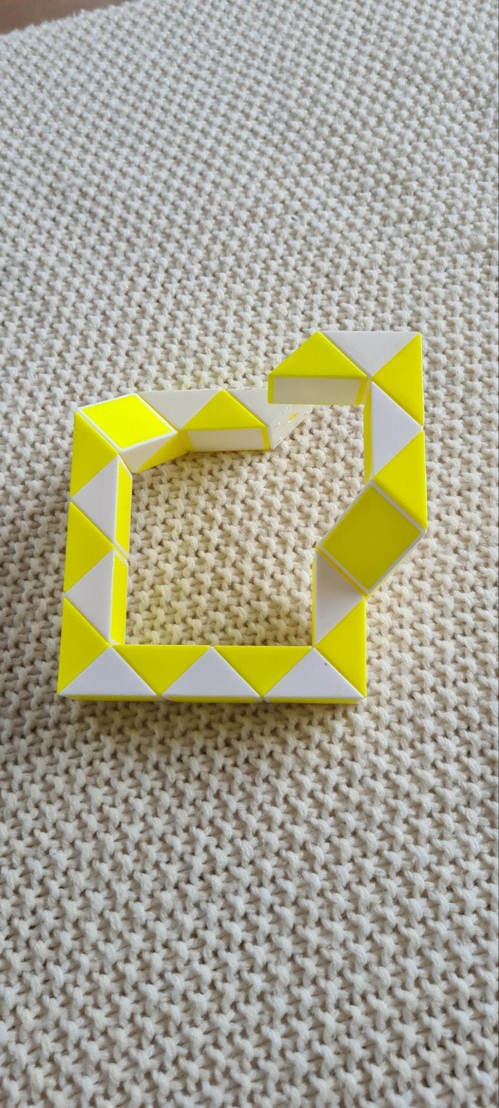 Rubik's Snake / Magische Slang Geel/Wit, Ophalen of Verzenden