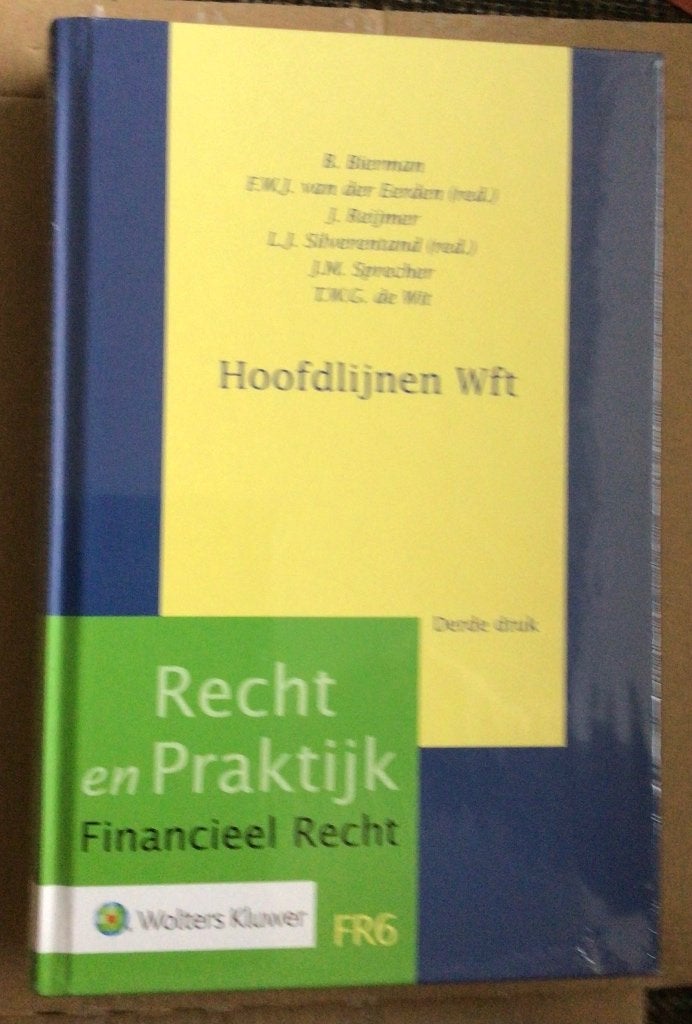 Hoofdlijnen Wft recht en praktijk derde druk, Ophalen of Verzenden, Nieuw, Natuurwetenschap