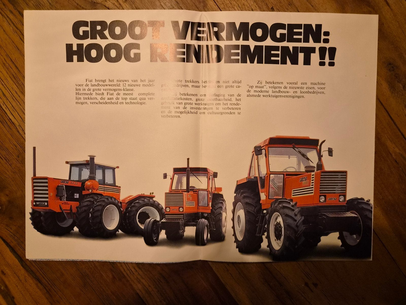 tractor folder Fiat de zware Fiat trekkers, Ophalen of Verzenden