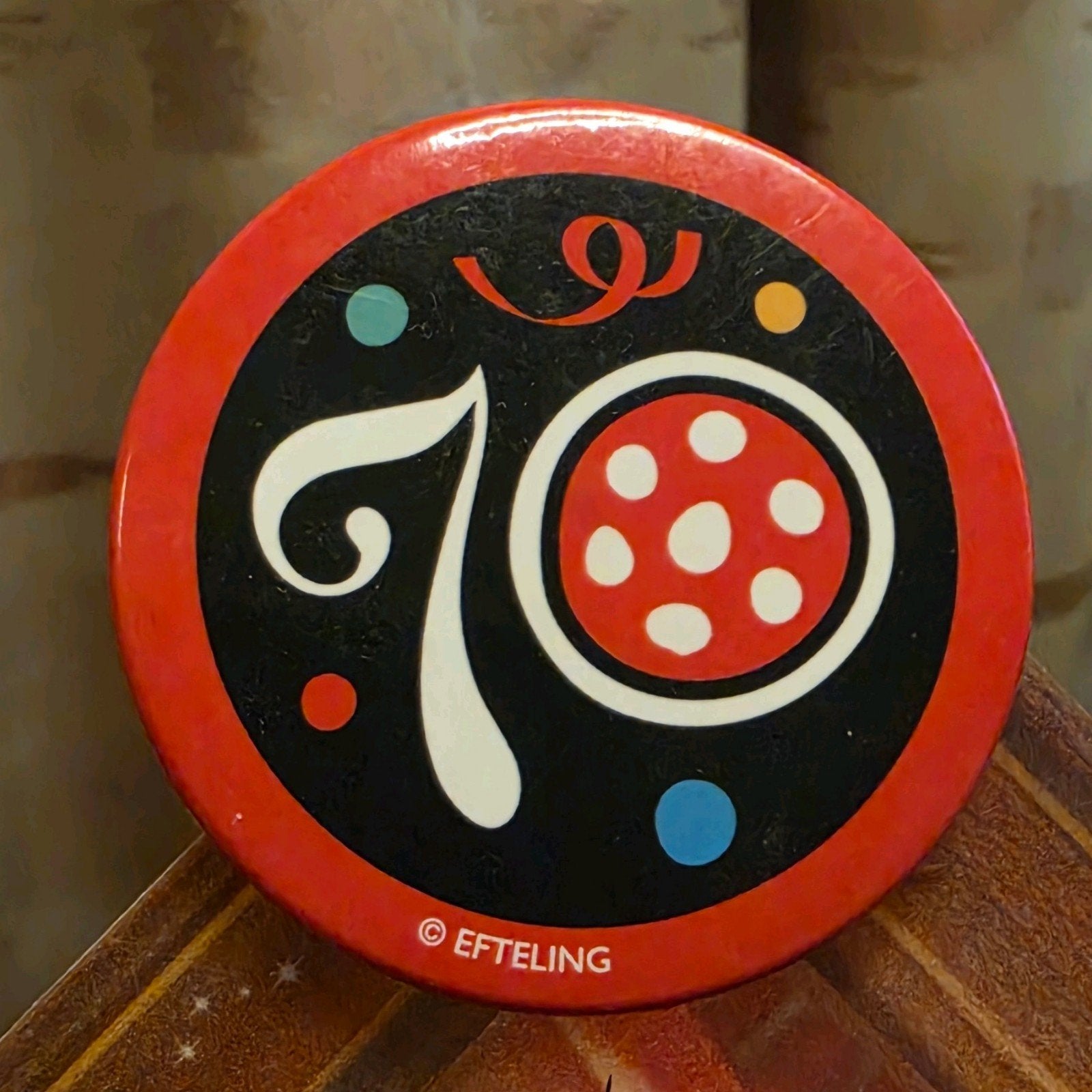 Efteling 70 jaar button, Ophalen, Gebruikt, Button of Speldje