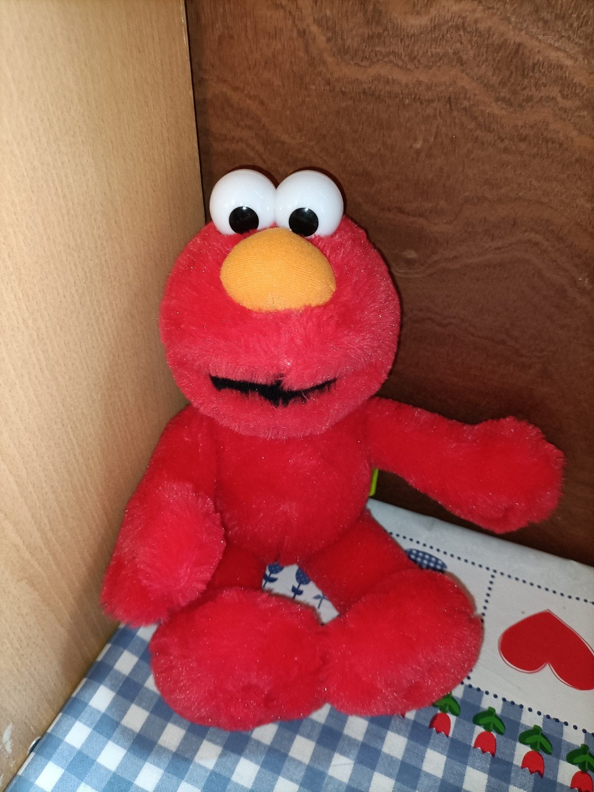 Elmo knuffel zachte 38 cm groot Sesamstraat, Ophalen of Verzenden, Zo goed als nieuw, Overige typen