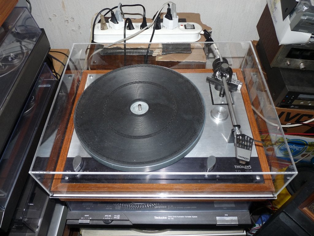 Thorens TD165 met orgineel Ortofon VMS20EO element., Audio, Tv en Foto, Ophalen, Gebruikt, Platenspeler, Thorens