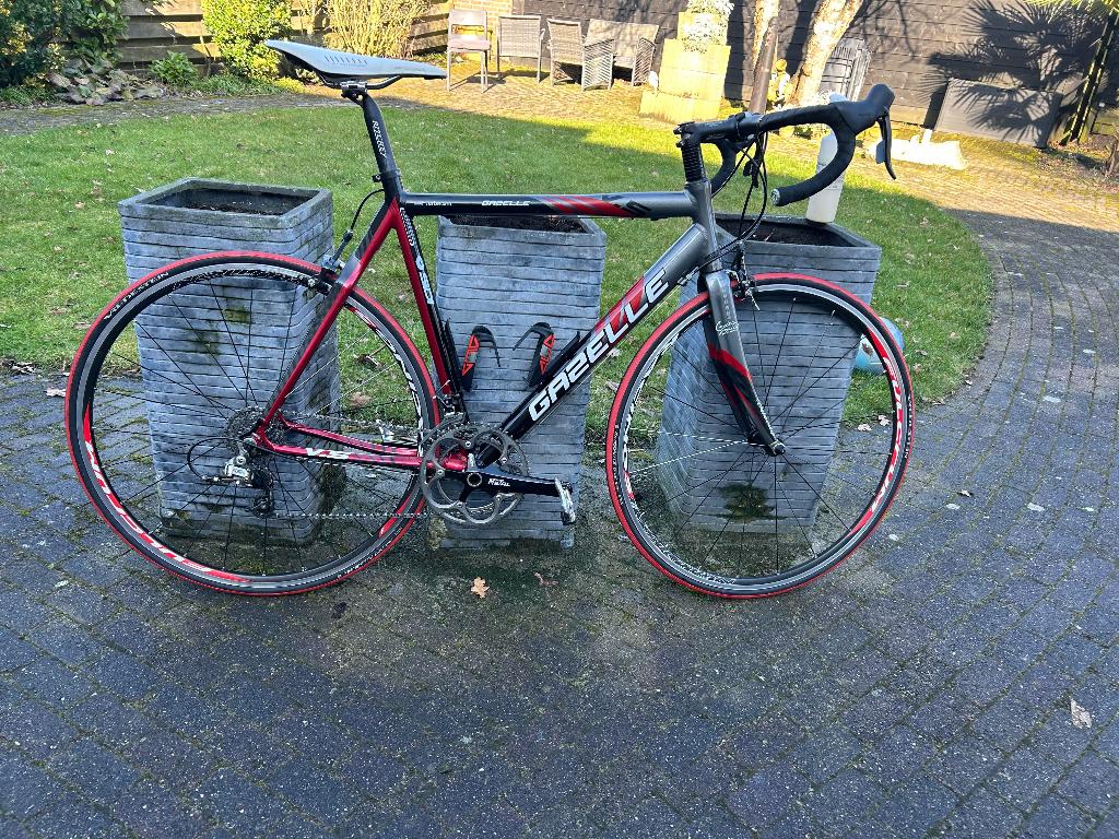 Gazelle V5 Racefiets (57cm) deels carbon SRAM Force/Rival, Ophalen, 28 inch, Carbon, Heren