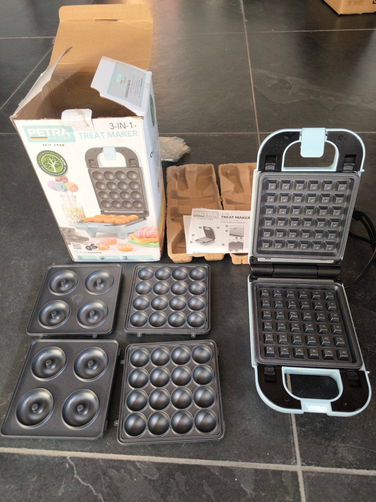 Petra 3-in-1 Treat Maker: Wafel, Donut & Cake Pop, Ophalen of Verzenden, Uitneembare platen, Zo goed als nieuw