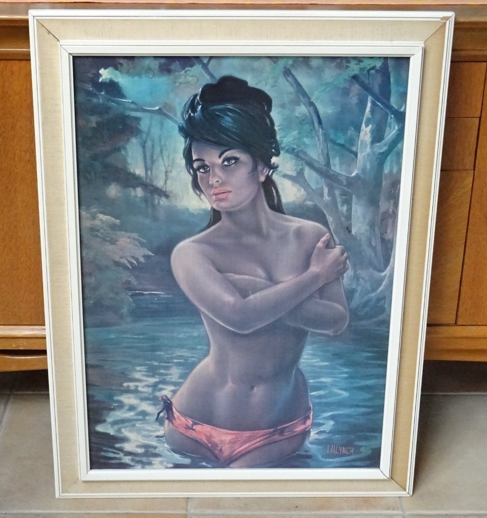Vintage J.H. Lynch 'Water Nymph' vintage, jaren '60, sixties, Ophalen, Gebruikt, Oorspronkelijke maker, Print