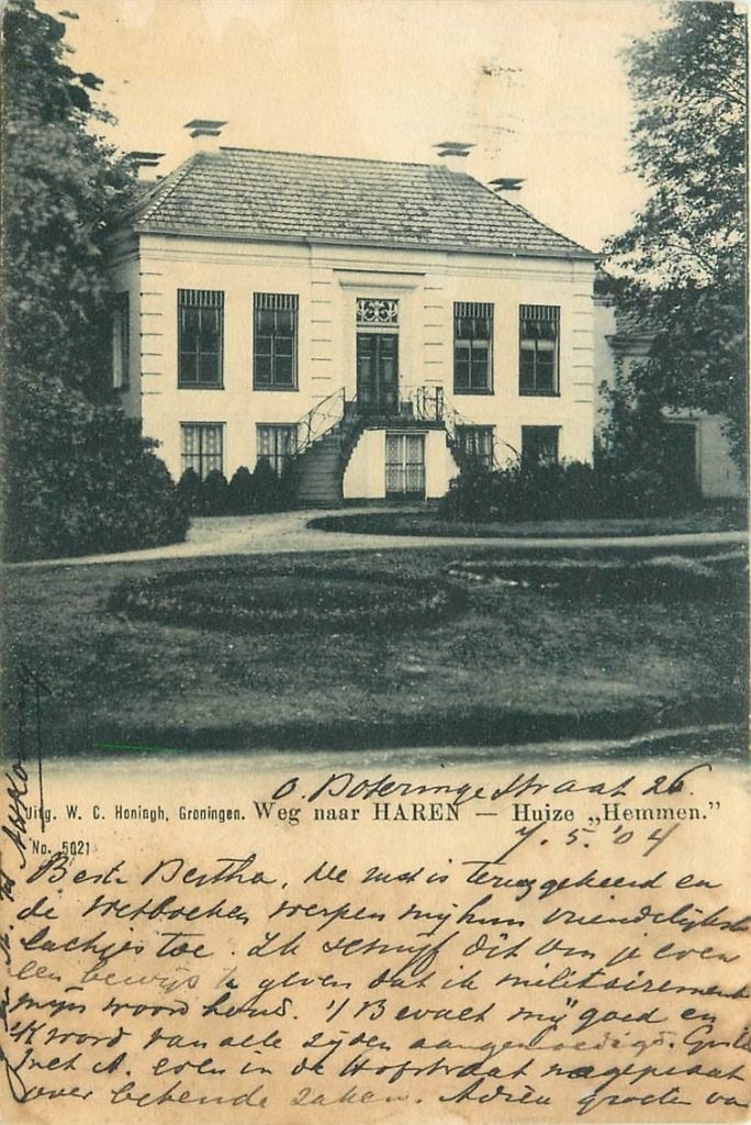 378-281-005 Haren GN Huize Hemmen, Verzenden, Voor 1920, Groningen