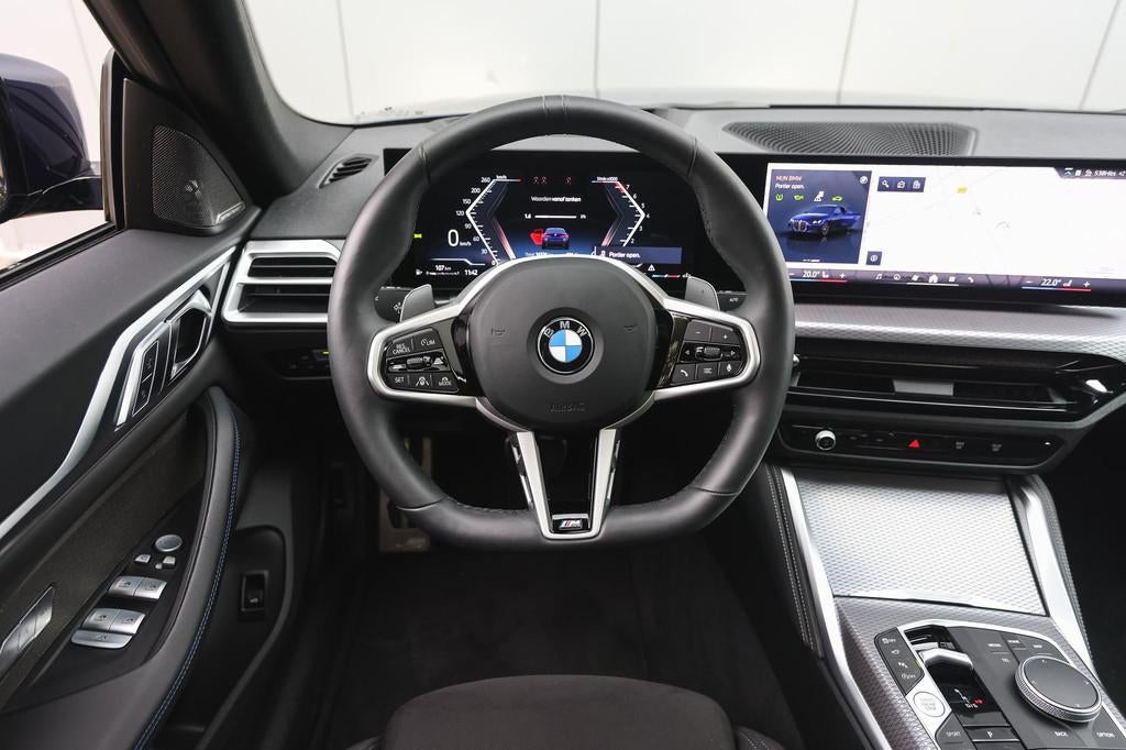 BMW 4 Serie Gran Coupé 430i xDrive High Executive M Sport A, Auto's, Zwart, Blauw, Leder en Stof, Bedrijf