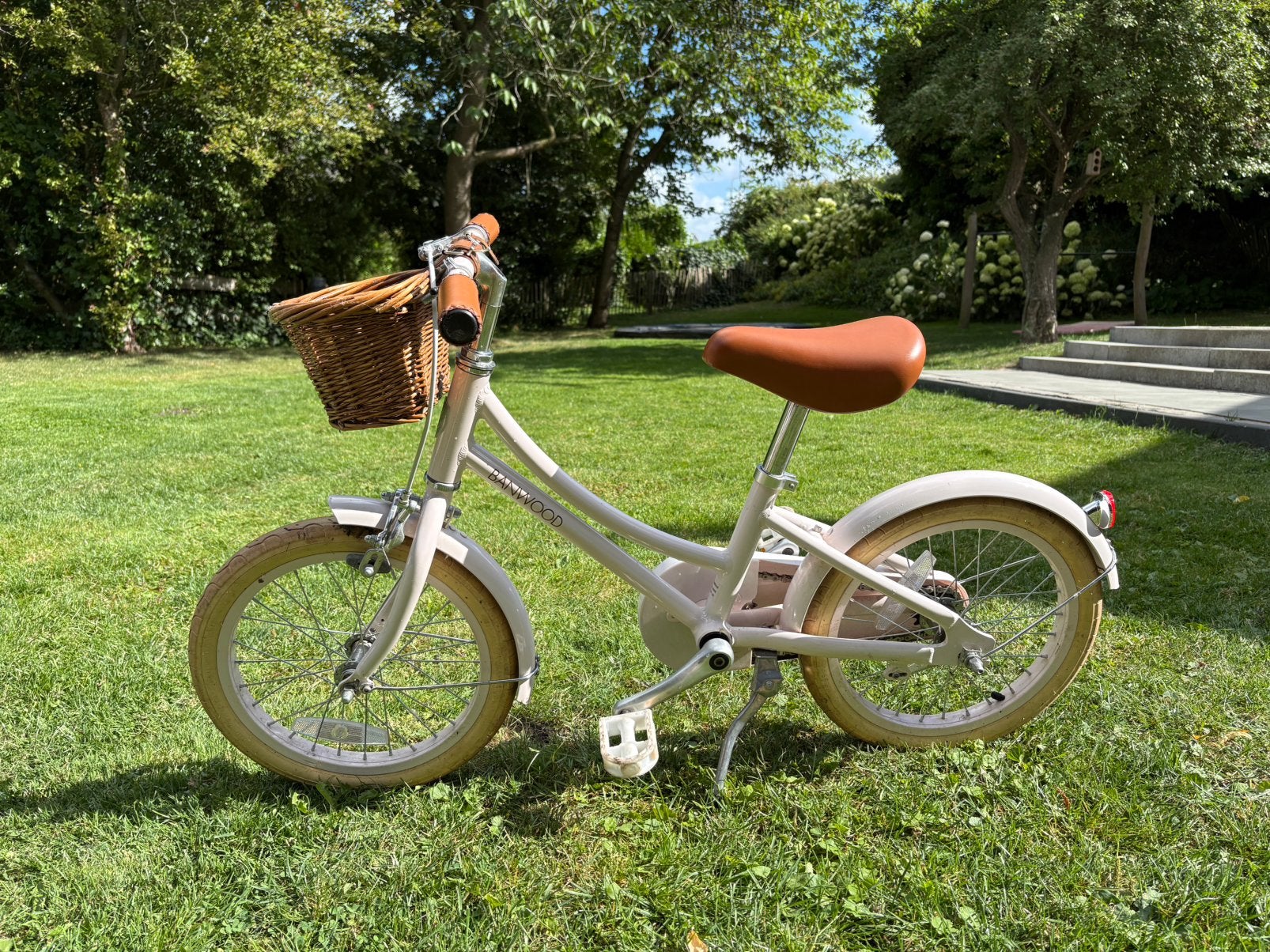 Banwood kinderfiets classic 16’’ lichtroze met zijwieltjes, Ophalen, Terugtraprem, Zijwieltjes, 16 tot 20 inch