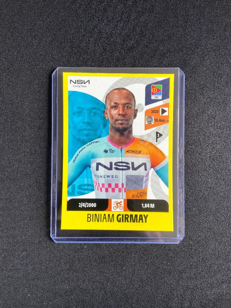 Biniam Girmay Panini Tour de France 2026 Sticker NSN Cycling, Verzenden, Zo goed als nieuw, Overige sporten, Poster, Plaatje of Sticker