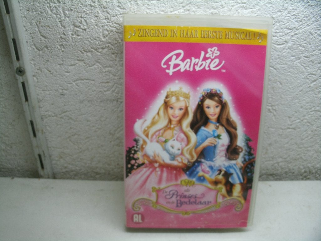 vhs 214a barbie de prins en de bedelaar gr, Alle leeftijden, Ophalen of Verzenden, Zo goed als nieuw, Nederlandstalig