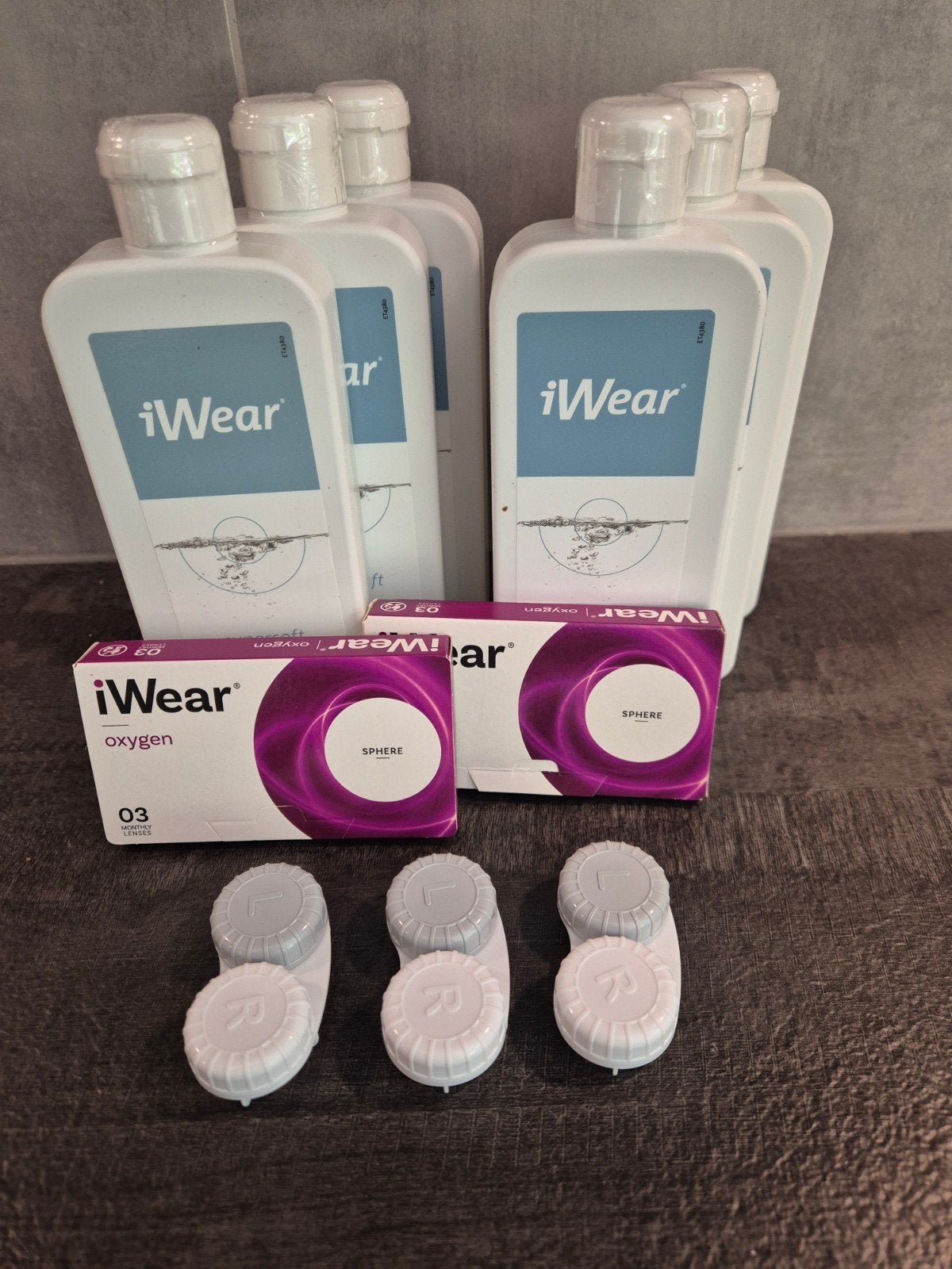 6 fl. lenzenvloeistof, 6 softlenzen  en 3 bewaardoosjes, Ophalen of Verzenden